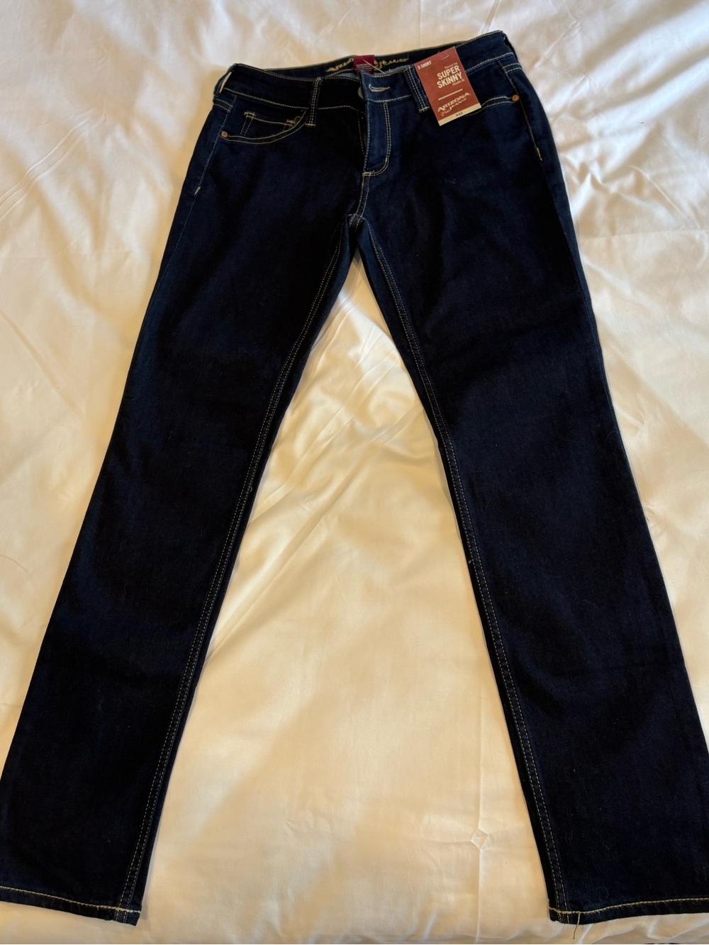 Arizona Jean Company Women's Straight Leg Jeans - Dark Blue